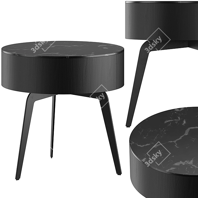 Warren Round Side Table - Modern Design 3D model image 2