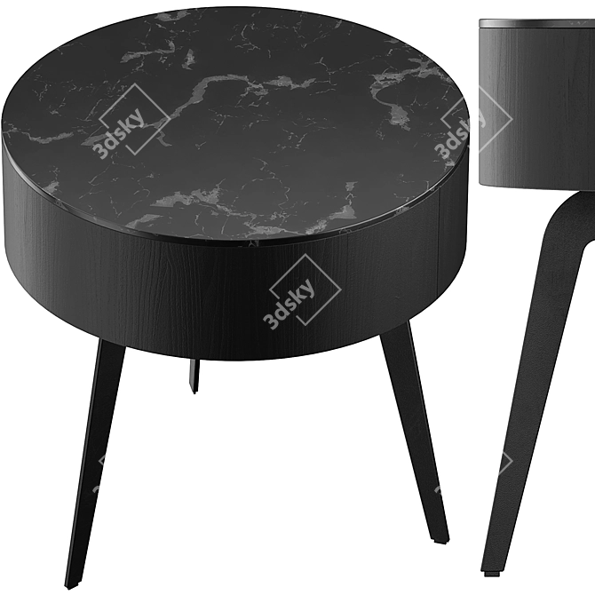 Warren Round Side Table - Modern Design 3D model image 3