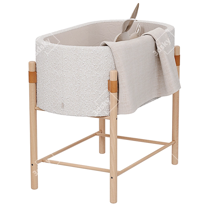 Adara Baby Crib by Kave Home 3D model image 3