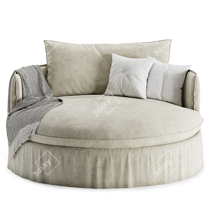 Neva Round Daybed 2015 Design 3D model image 2