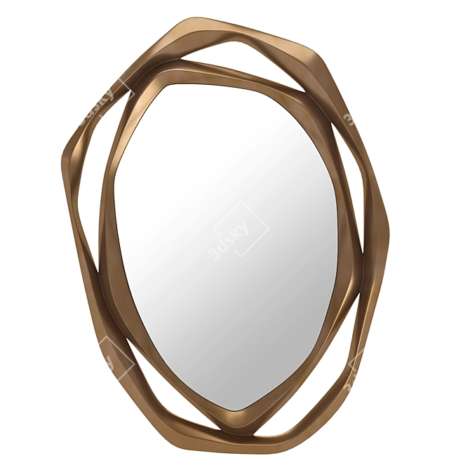 John Richard Double Metal Frame Mirror 3D model image 1