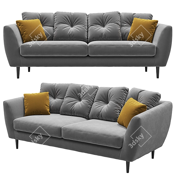 Contemporary Comfort: Flake Sofa 3D model image 1