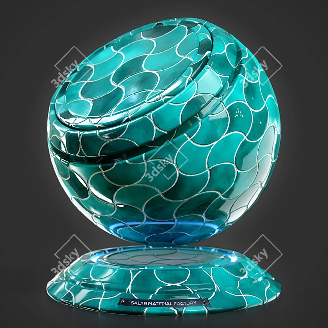 PBR Tile Materials Pack 3D model image 2