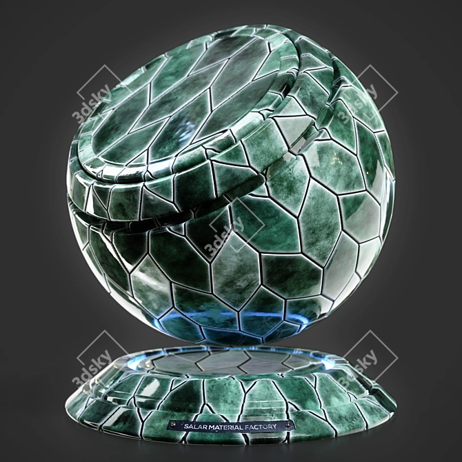 PBR Tile Materials Pack 3D model image 3