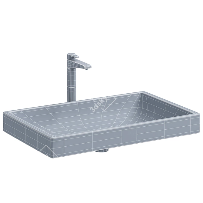 TOTO NEOREST L4716E Half-embedded Sink 3D model image 3