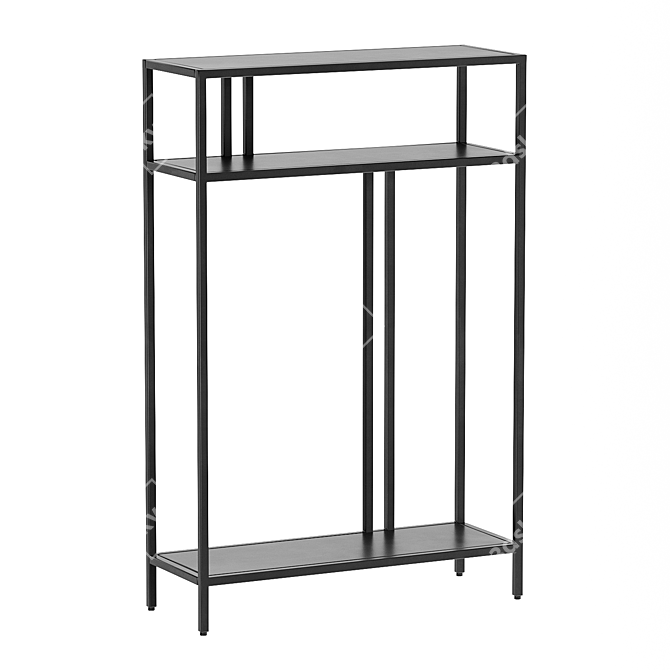  Sleek Profile Console Table 3D model image 3