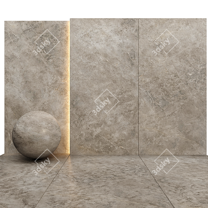 Marble Textured Slab Set 06 3D model image 2