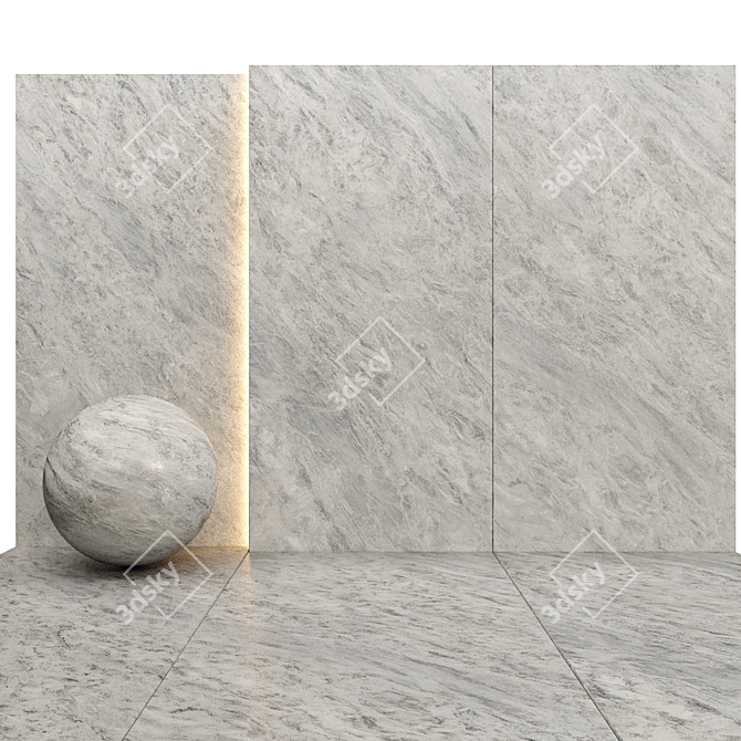 Marble Textured Slab Set 06 3D model image 3