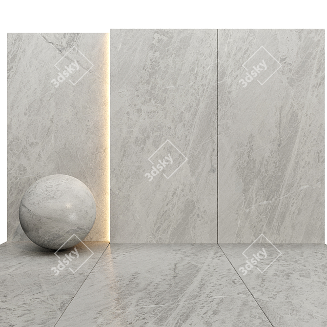 Marble Textured Slab Set 06 3D model image 5