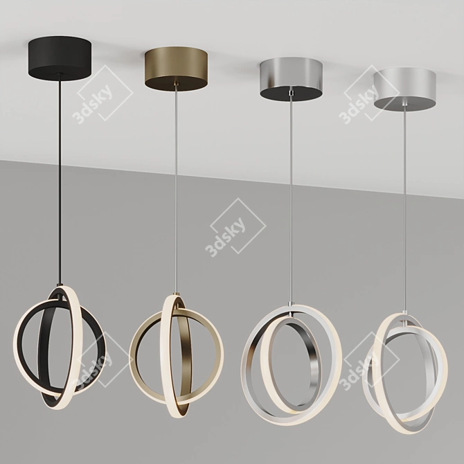 Modern LED Pendant Light Fixture 3D model image 3