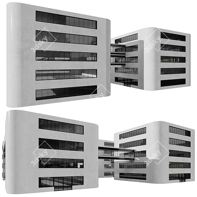 Modern Building Elements Model Kit 3D model image 4