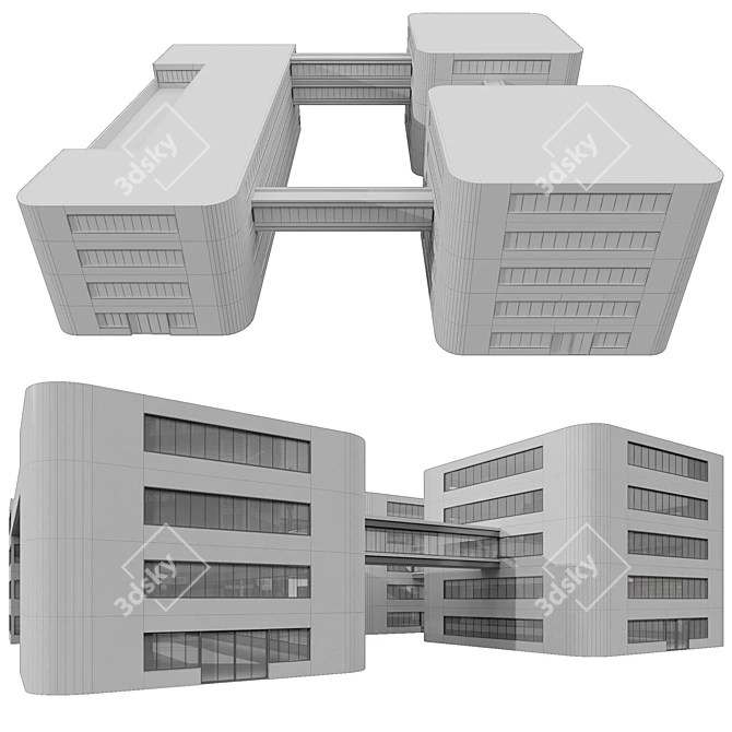 Modern Building Elements Model Kit 3D model image 7