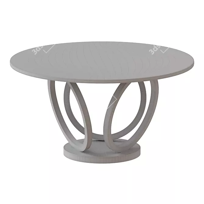 Marble Dining Set for Six 3D model image 2