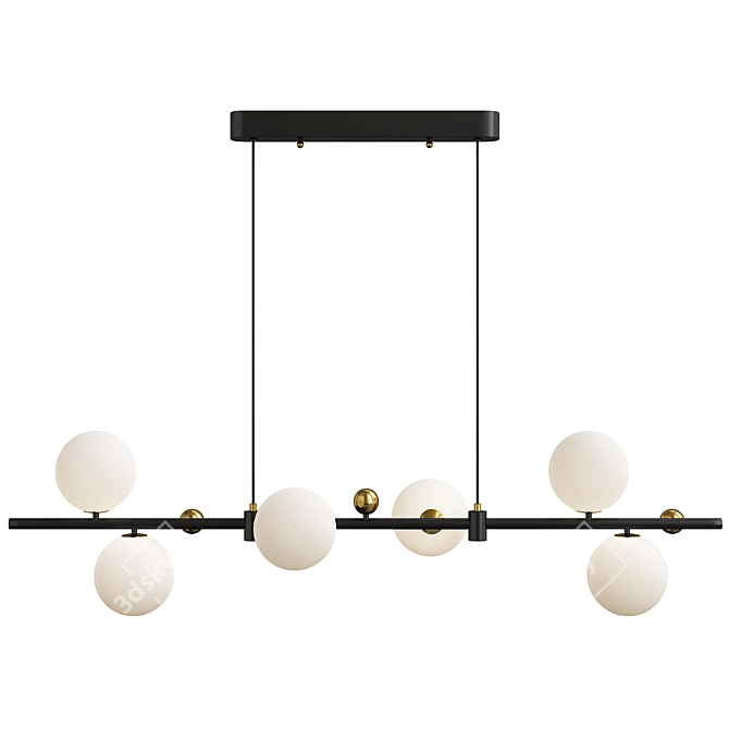 Sleek Modern Pendant Light 3D model image 1