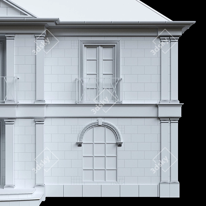 Classic Compact House Option 3D model image 10