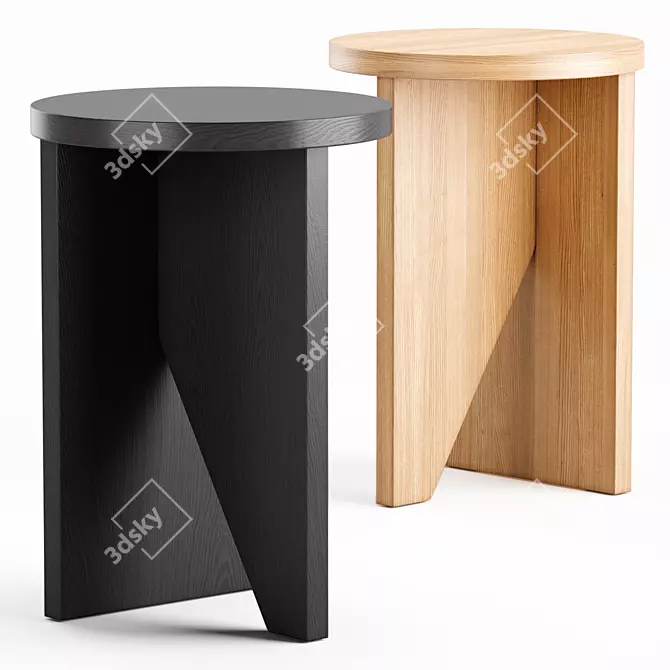 Modern Gemma Side Table Urban 3D model image 1