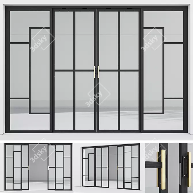 Corona Aluminium Door 33 Render 3D model image 1