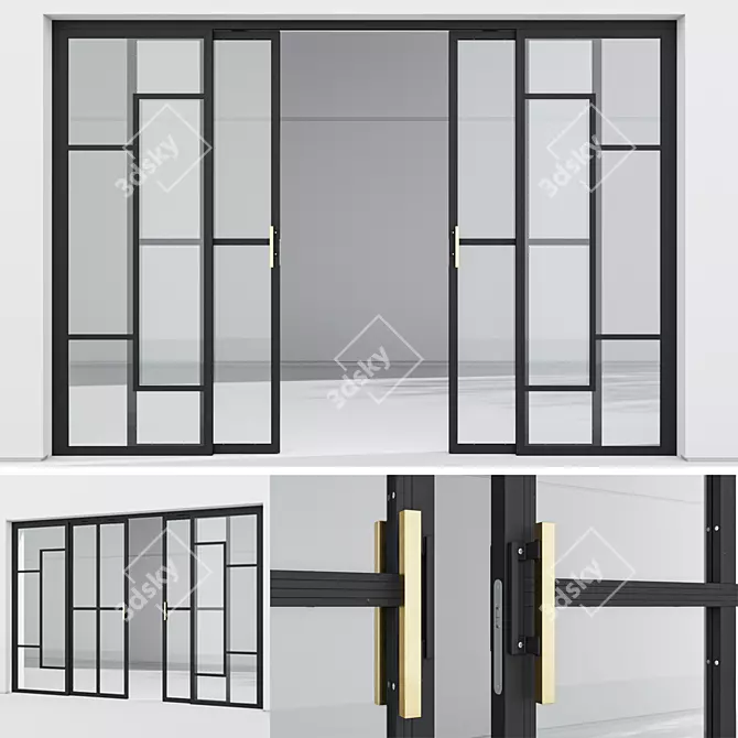 Corona Aluminium Door 33 Render 3D model image 2