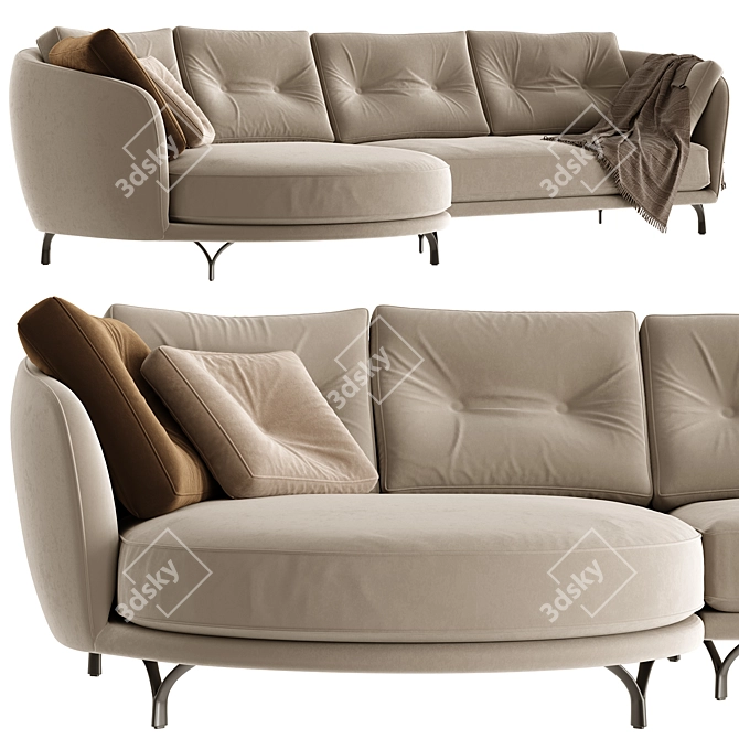 Valentini Ethos Sofa 3D Model 3D model image 1