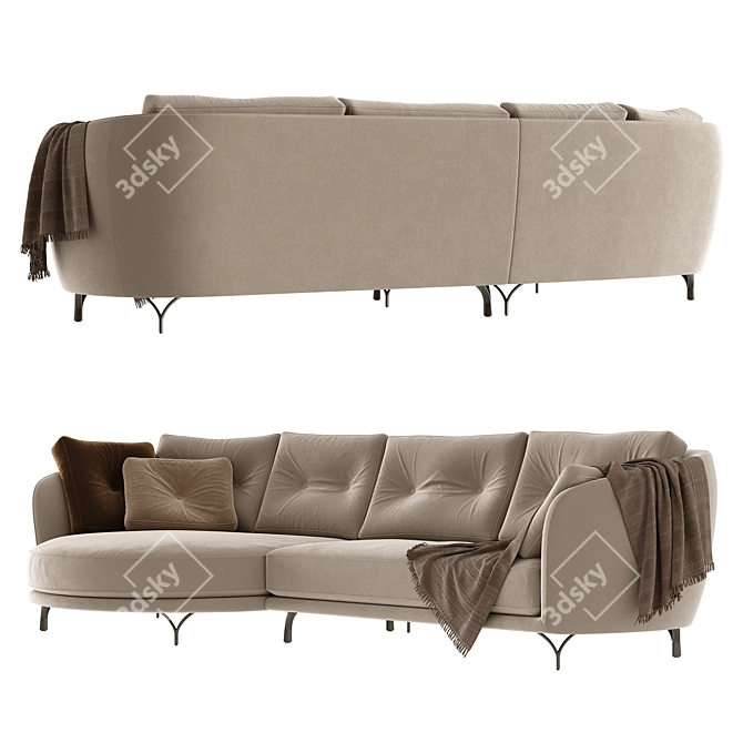 Valentini Ethos Sofa 3D Model 3D model image 2