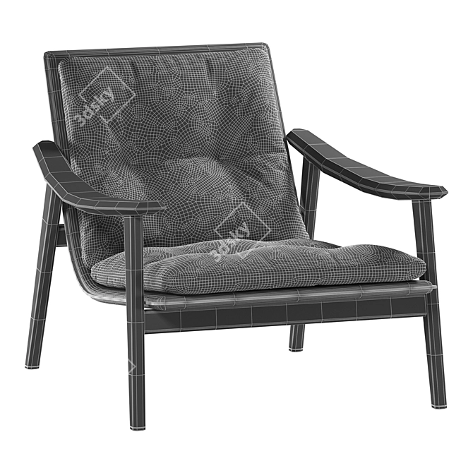 Modern Minotti Fynn Armchair Design 3D model image 4