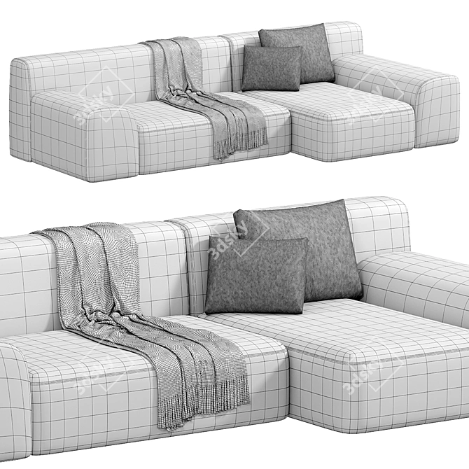 Paola Lenti All Time Sofa 3D model image 4