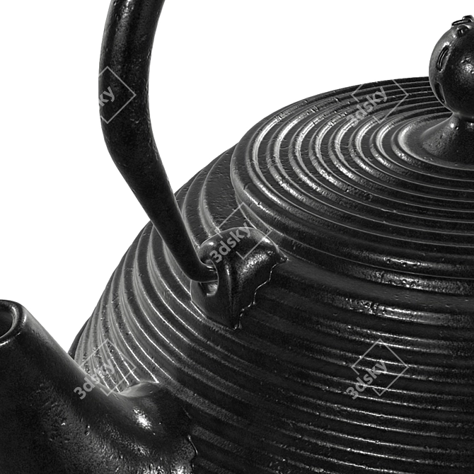 Traditional Chinese Teapot 4K Textures 3D model image 3