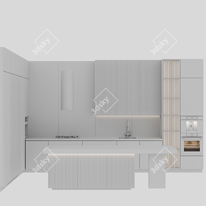 Adjustable Mod Kitchen Setgear 3D model image 7