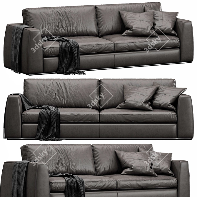 Modern Designer Sofa Andy by CTS 3D model image 4