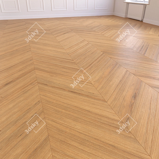 High-Quality 3D Wood Floor 3D model image 4