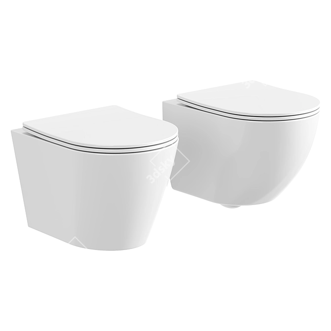 Rimless Forma Nova Toilets 3D model image 2