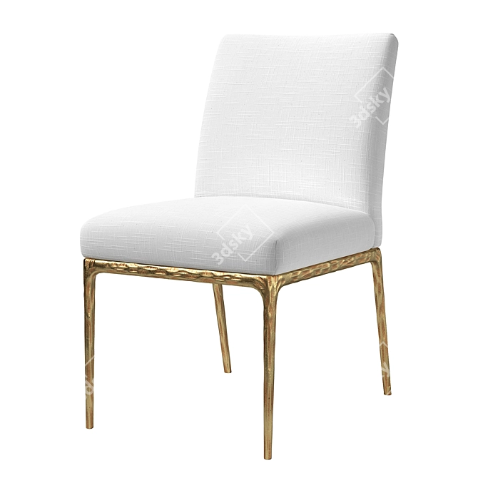 Premium Thaddeus Fabric Side Chair 3D model image 1