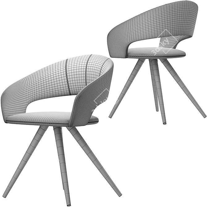 Stylish ICARUS Chair, Modern Design 3D model image 7