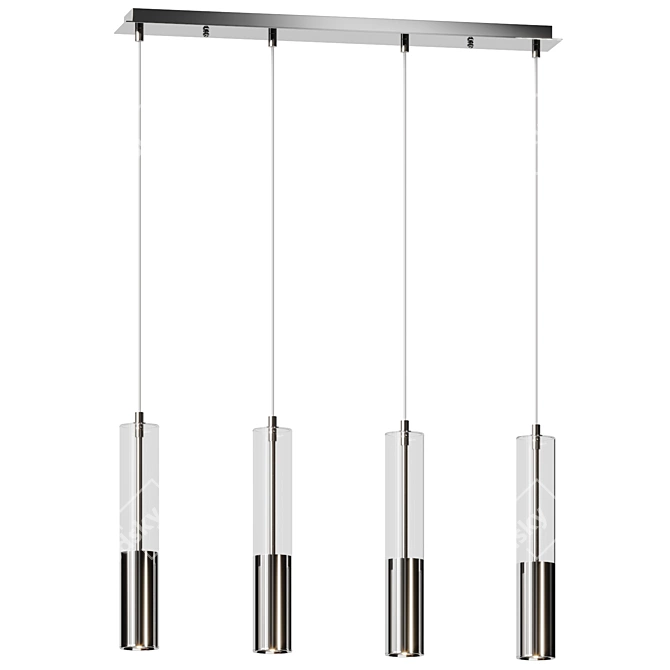 Contemporary Cylinder Pendant Light 3D model image 5