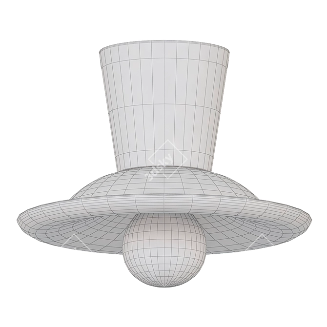 Modern Swedish Design Ceiling Lamp 3D model image 2