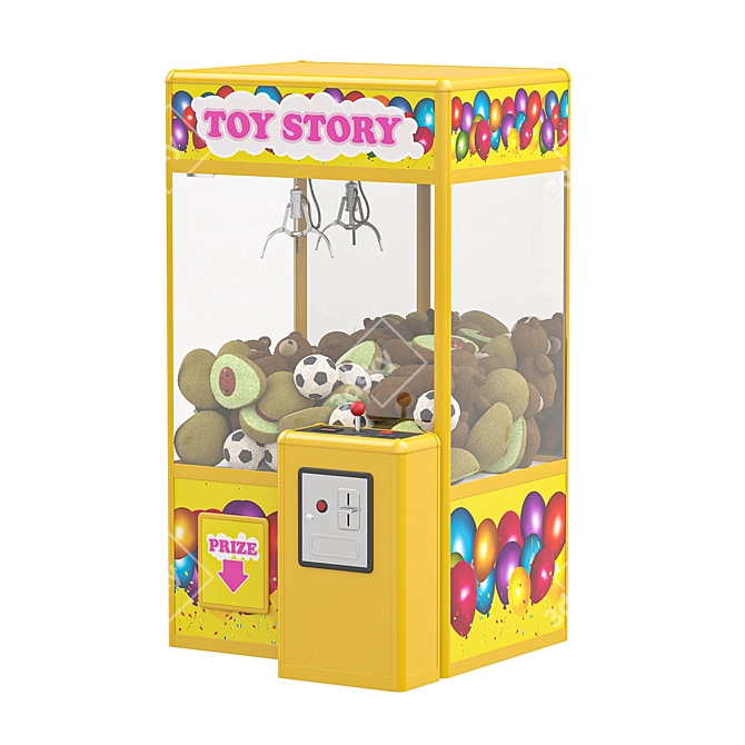 Arcade Claw Crane Toy Machine 3D model image 2