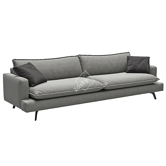 Elegant Alta Sofa by Kaza 3D model image 2