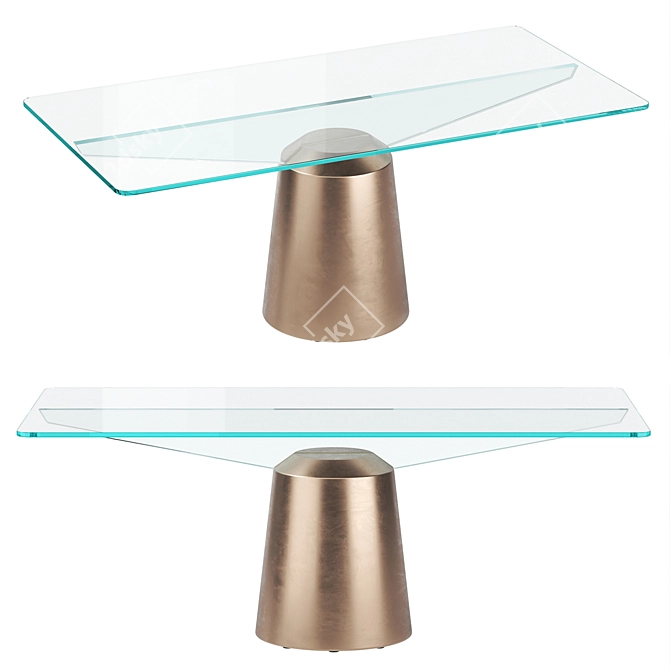 Sleek Italian Modern Dining Table 3D model image 1