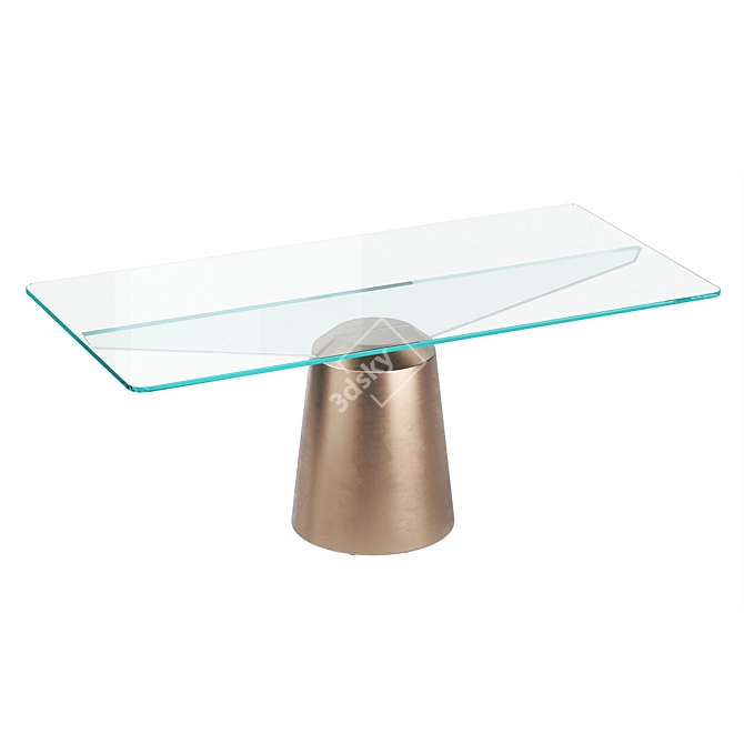 Sleek Italian Modern Dining Table 3D model image 3