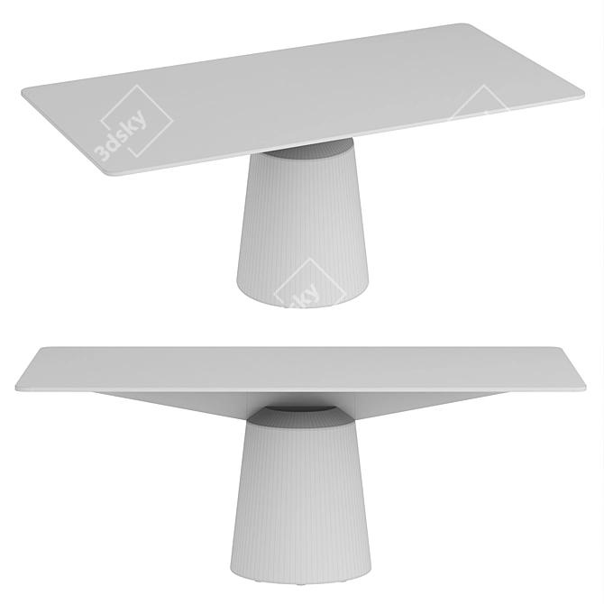 Sleek Italian Modern Dining Table 3D model image 5