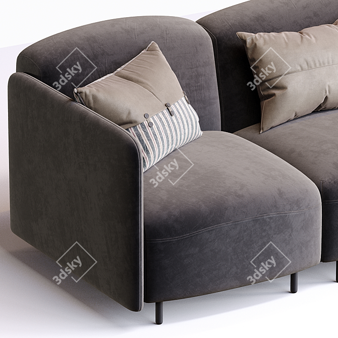 Modern Italian Design Soft Sofa 3D model image 3