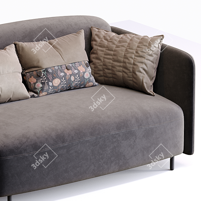 Modern Italian Design Soft Sofa 3D model image 4