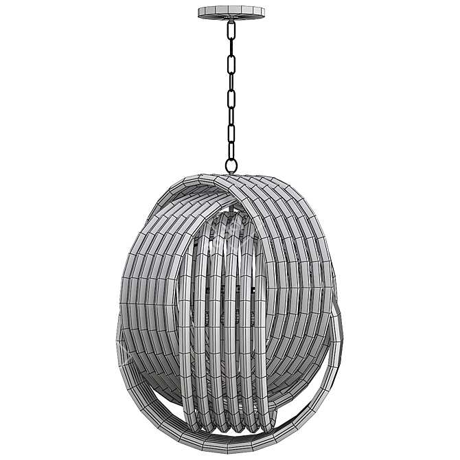 Elegant Marco Polo Pendant Light 3D model image 2