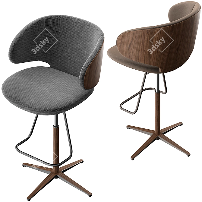 Modern Bar Stool | 3D Render 3D model image 4