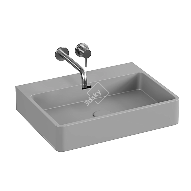 Modern Wall Mounted Sink Collection 3D model image 2