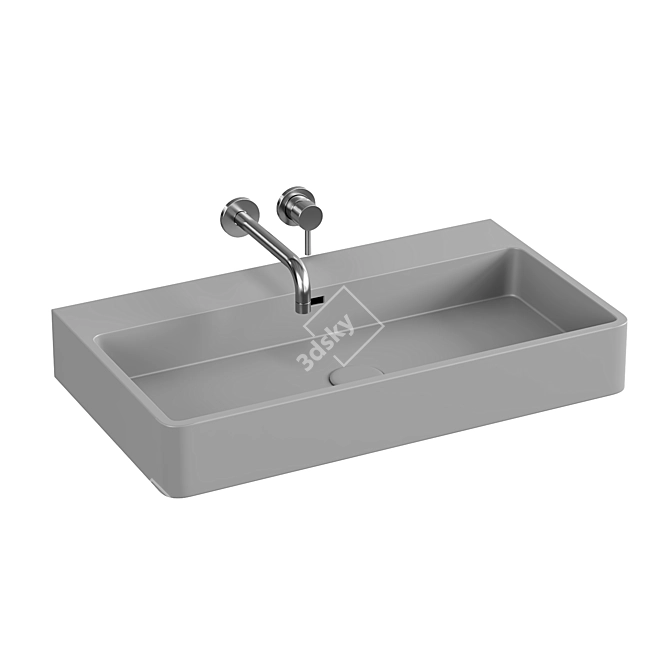 Modern Wall Mounted Sink Collection 3D model image 4