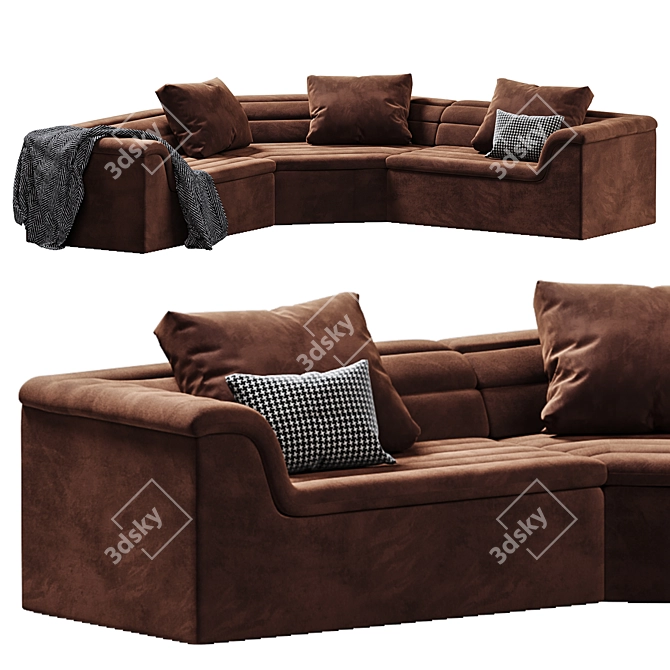 Retro Float Sofa Design Sarah 3D model image 1