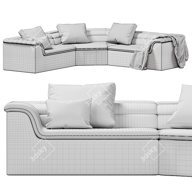 Retro Float Sofa Design Sarah 3D model image 4