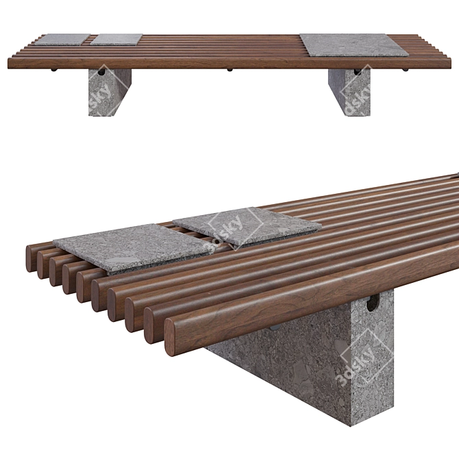 Sleek Panarea Coffee Table 3D model image 1