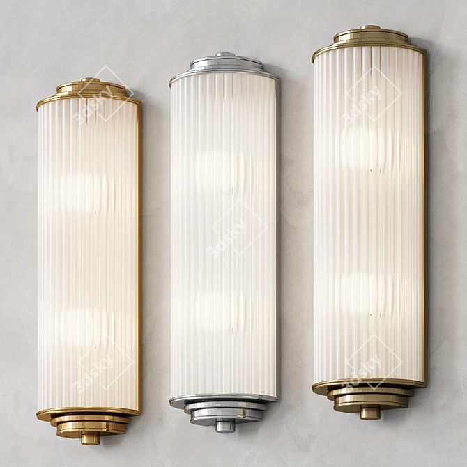 Elegant Charleston Wall Sconce 3D model image 2